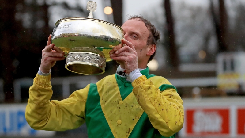 Robbie Power celebrates victory in the Stan James Irish Gold Cup