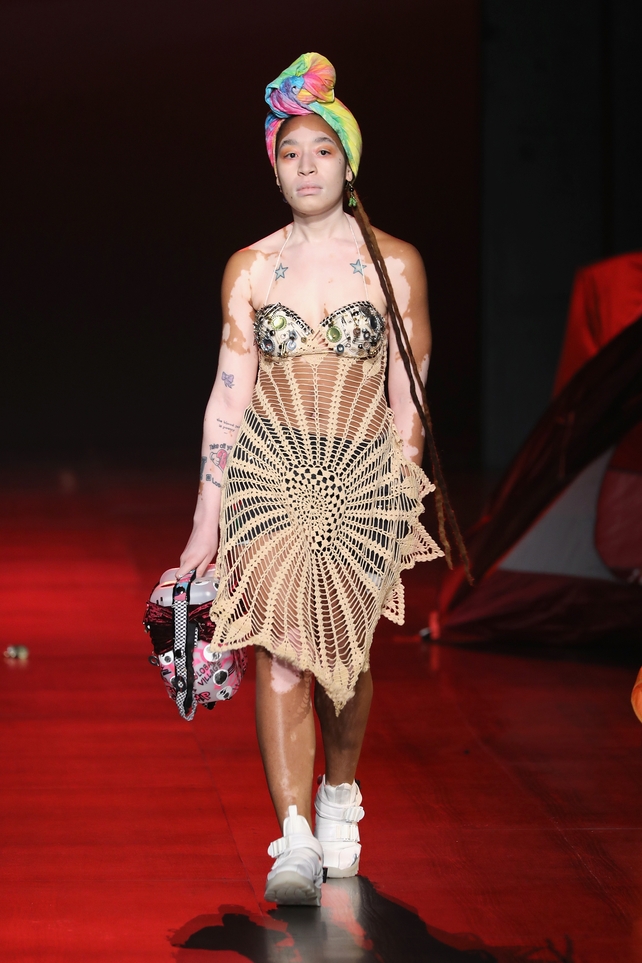 Sunday Day 4: Funky summer vibes at the Gypsy Sport fashion show. We love the psychedelic headband.