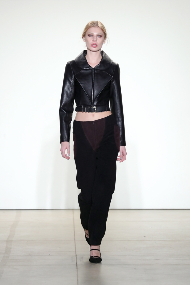 Sunday Day 4: Cat eyes and black leather from Vivienne Hu - eternal basics that always work!