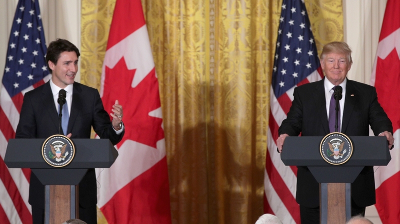 Canadanian Prime Minister Justin Trudeau met US President Donald Trump at the White House