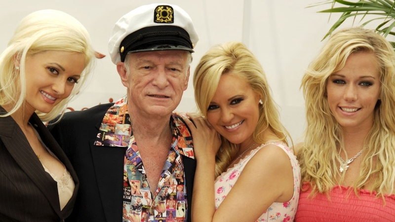 Hugh Hefner and friends