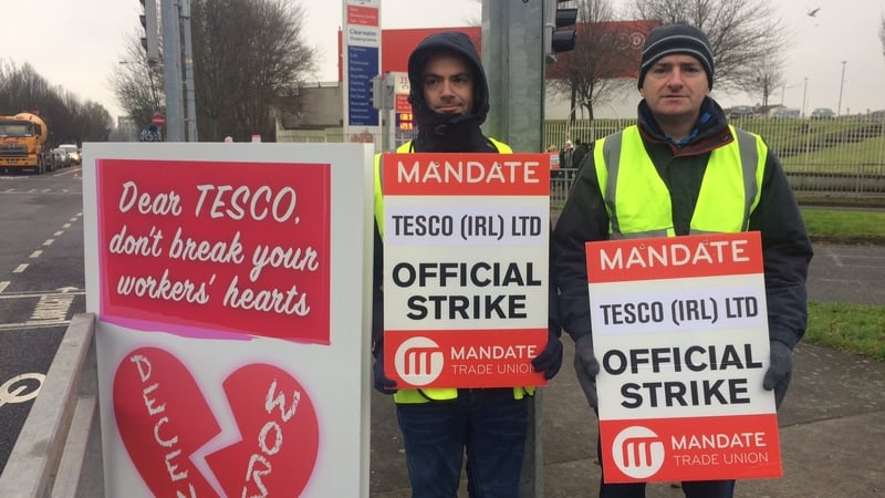 Workers in eight stores commenced an indefinite strike on Tuesday