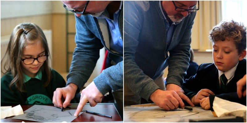 Children's Literature Laureate PJ Lynch gives a workshop in Belfast.