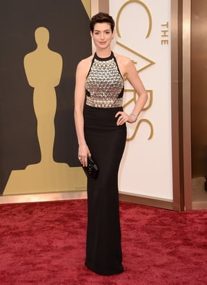 The actress attends the ceremony in 2014 in a shimmering trapezium dress that shows off her beautiful silhouette.