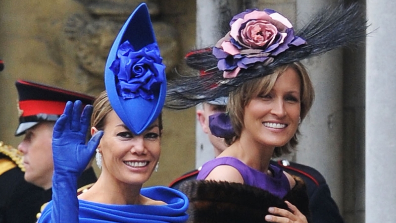 Tara Palmer-Tomkinson (left) with her sister Santa Montefiore
