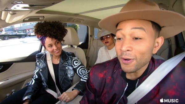 Alicia Keys and Mr Legend hit all the rights notes in the new Carpool Karaoke trailer