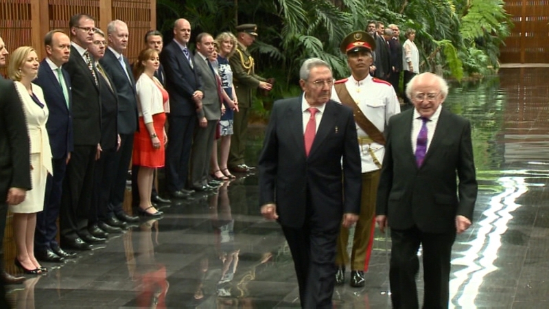 President Michael D Higgins is the first European head of state to visit Cuba since it signed a deal with the EU last year