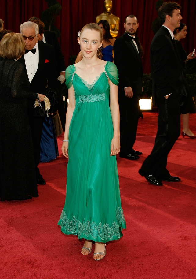 Wow, remember this pic? Saoirse was only 14 when she wore this colour-popping Alberta Ferretti dress for her first Oscars nomination in 2008 for Best Supporting Actress in 'Atonement'.