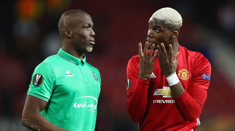 Paul Pogba (r) and his brother Pogba during the UEFA Europa match