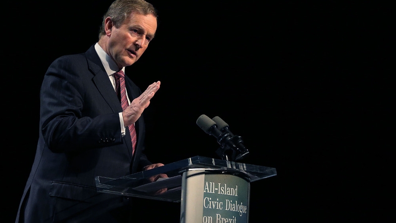 Enda Kenny said there must not be a hard border after Brexit