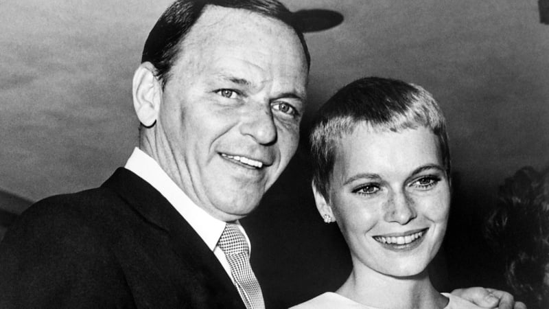 Frank Sinatra and Mia Farrow on their wedding day in 1966