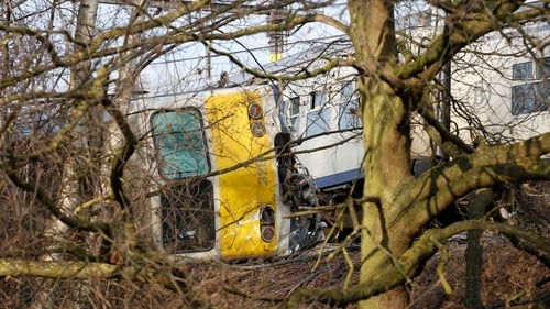 The passenger train bound for Brussels jumped the tracks shortly after leaving the city of Leuven in Belgium