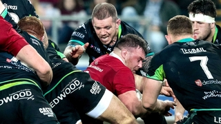 Dave Kilcoyne burrows over for his try