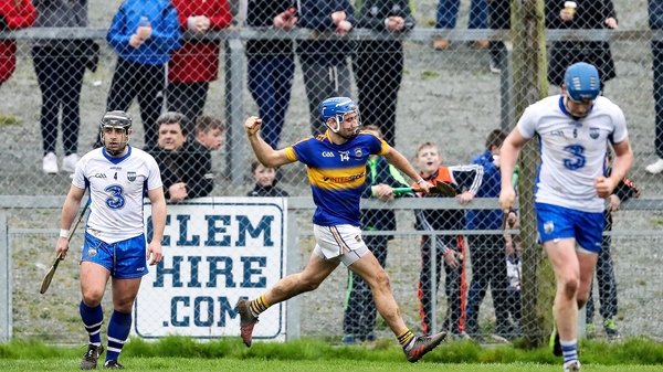 John McGrath celebrates his second half goal against Waterford at Walsh Park