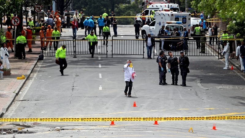 The explosion occurred near the Plaza Santamaria bullring in Bogota