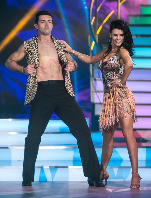 Week 7: GAA star Aidan showed his wild side in an animal print waist coat dancing the samba with Karen.