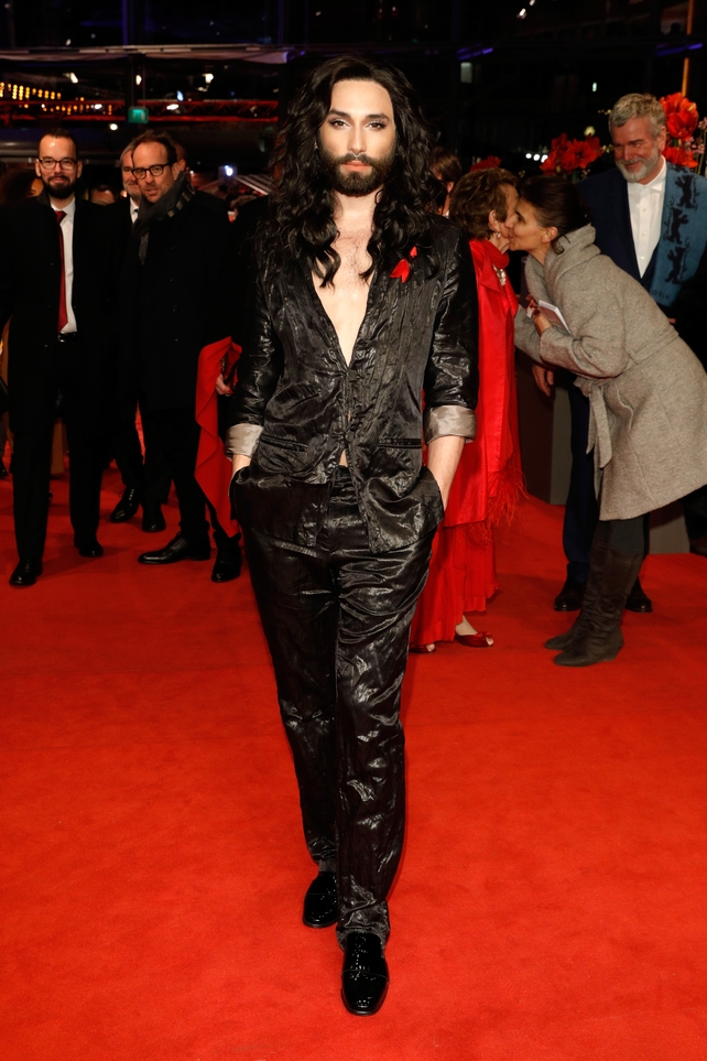 Singer Conchita Wurst at the Closing of the Ceremony. Certainly an eye-catching number.