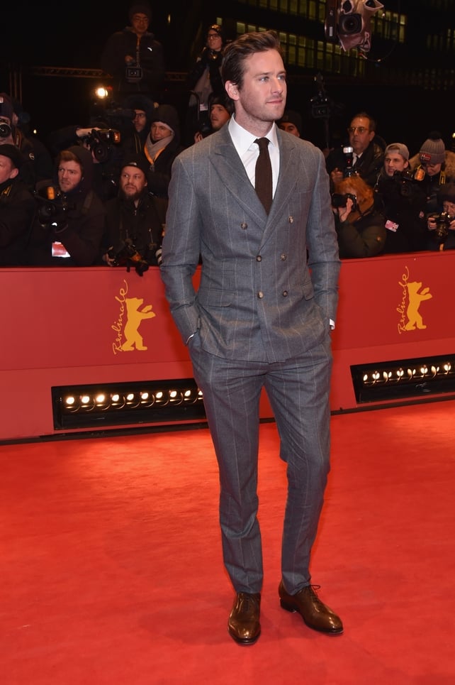 The handsome Armie Hammer in a Brunello Cucinelli suit for the 'Final Portrait' Premiere.