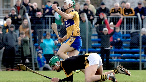 Aaron Shanagher scores Clare's second goal against Kilkenny