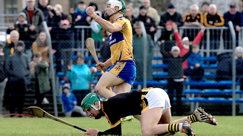 Aaron Shanagher scores Clare's second goal against Kilkenny