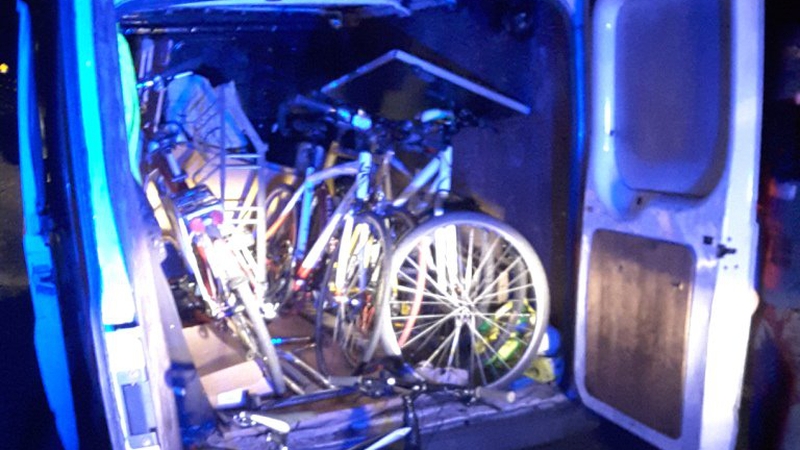 The bicycles and laptops are believed to be stolen property