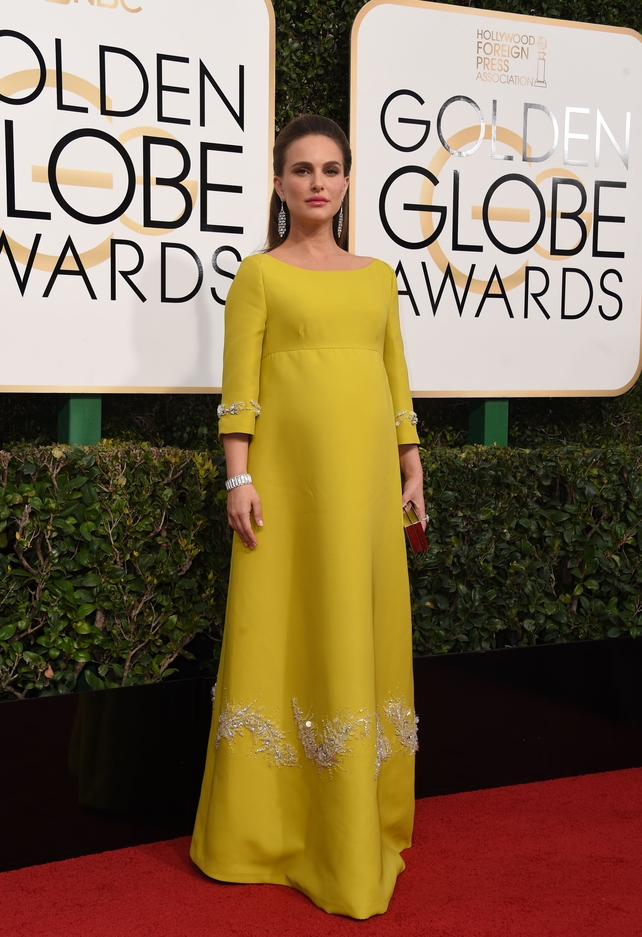 The actress was very sophisticated in this Prada dress for this year's Golden Globes.