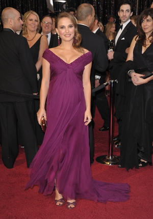 The ultimate maternity look in 2011, expecting her first child. Natalie is stunning in this Rodarte dress. She won the Oscar for her role in 'Black Swam' that year too.