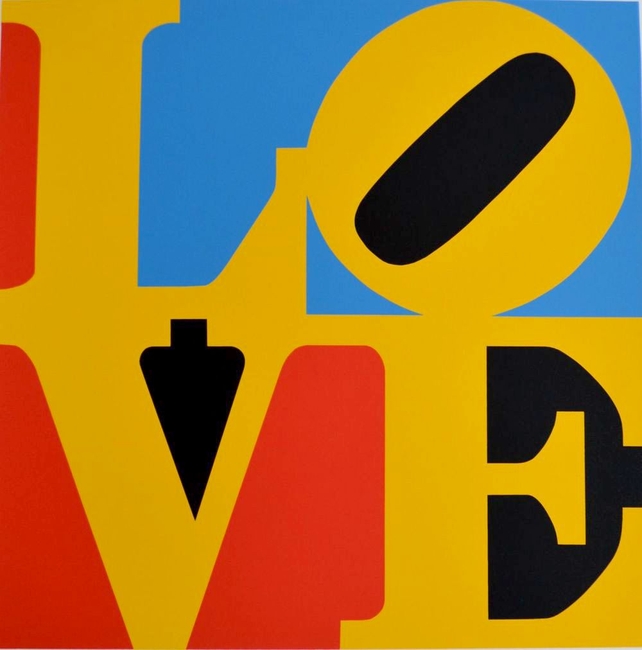 Robert Indiana, Love, Yellow, Blue and Red From The Book Of Love
