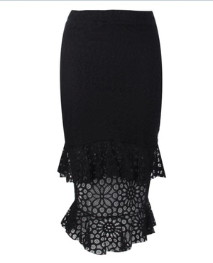 Every girl needs a statement skirt. This Alexandra double frill pencil skirt from boohoo.com has it all.