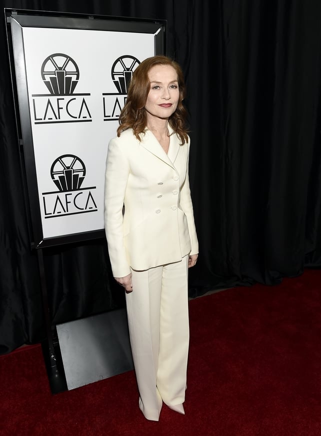 Isabelle looks as classy as ever in an all-white Dior ensemble at the Los Angeles Film Critics Association Awards this year.