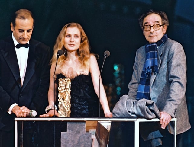 One of Isabelle first ceremonies in a black bustier dress at the French Academy Cesar Awards in 1987. Her beauty hasn't faded through years.