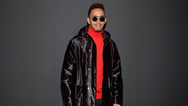 Lewis Hamilton at Paris fashion week in January