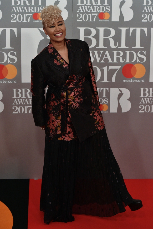 Emeli Sande was the first winner on the night bagging the Brit Award for Best Female Solo Artist