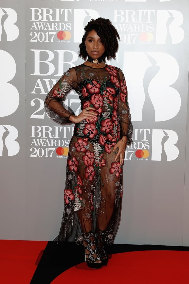 The mesmerizing Lianne La Havas was nominated for Best British Female Solo Artist. We love her transparent floral gown.