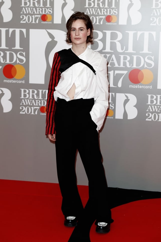 French singer Christine and the Queens in an original combo of sleeves.