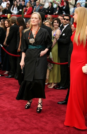 Ms Streep wore Prada in 2007 nominated for her role in... 'The Devil Wears Prada'! A clever nod from the actress.