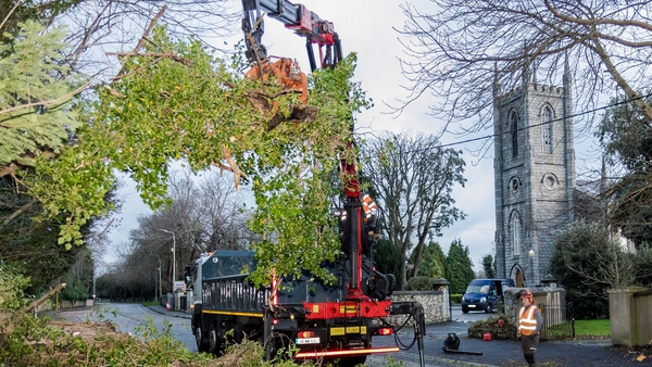 Crews working to restore electricity in Shankill (Pic: John Coveney)