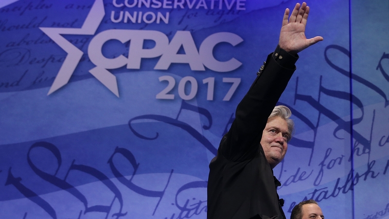 Steve Bannon was speaking to activists attending the Conservative Political Action Conference just outside Washington
