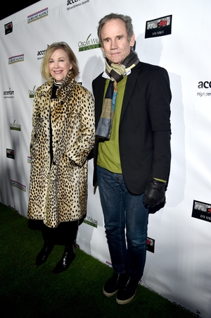 Catherine O'Hara and Bo Welch look...well, cold. We do love Catherine's animal print coat though!