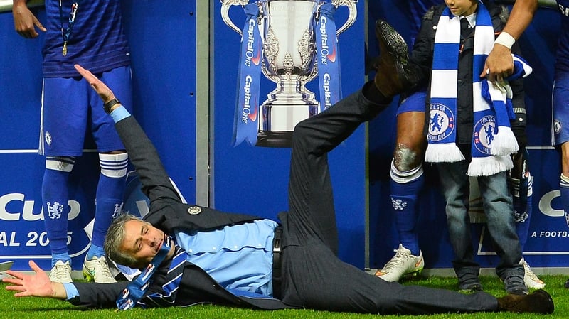 Jose Mourinho is chasing a trophy in his first season with Manchester United