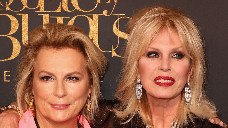 Saunders with co-star Joanna Lumley - "Everyone's down on everyone for everything"