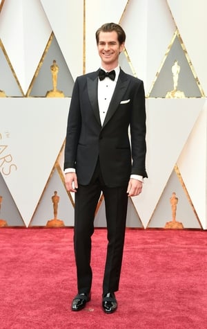 Nominee for Best Actor 'Hacksaw Ridge' Andrew Garfield looks ever-so-handsome in his classic black bow tie.