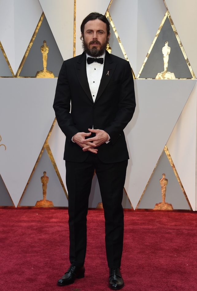 Nominee for Best Actor in 'Manchester By The Sea' Casey Affleck in a classic tux and bow tie.