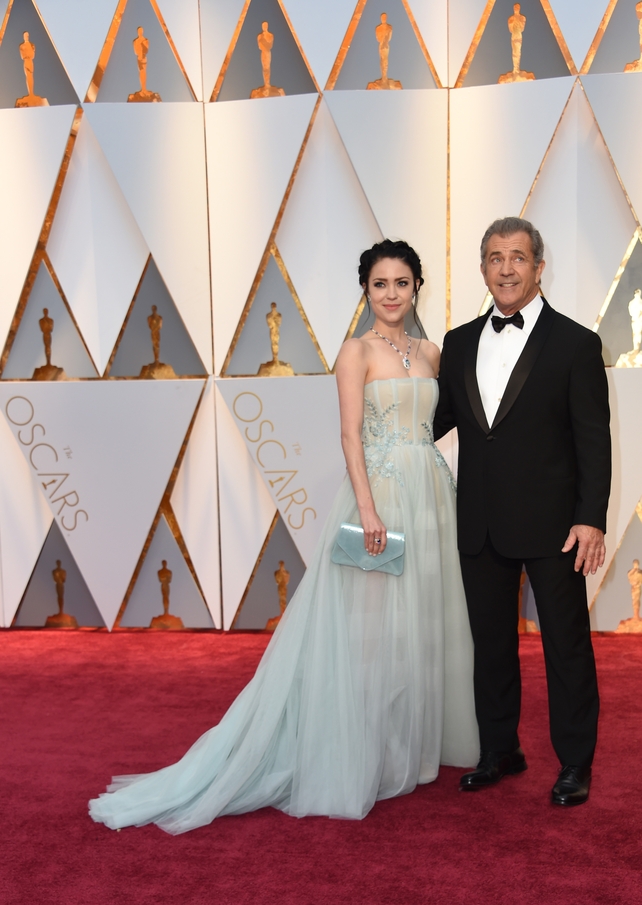 Nominee for Best Director 'Hacksaw Ridge' Mel Gibson and his girlfriend Rosalind Ross