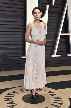 Rooney Mara looks beautiful in cream ruffles from the H&M Conscious line.
