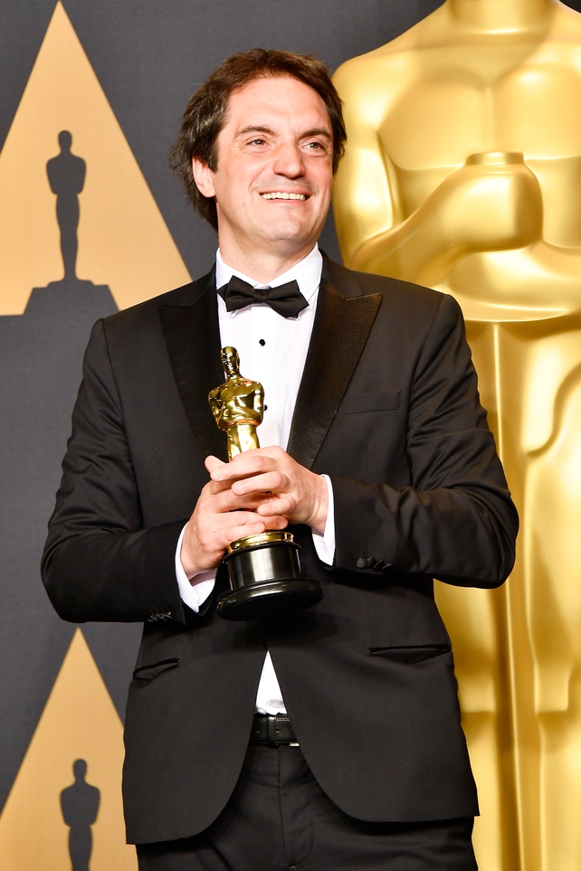 Sound Editor Sylvain Bellemare, winner of the Best Sound Editing award for Arrival