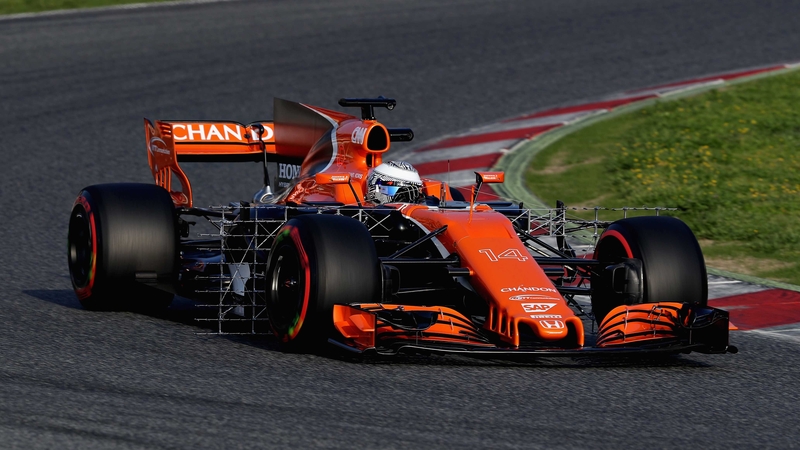 Fernando Alonso earlier today