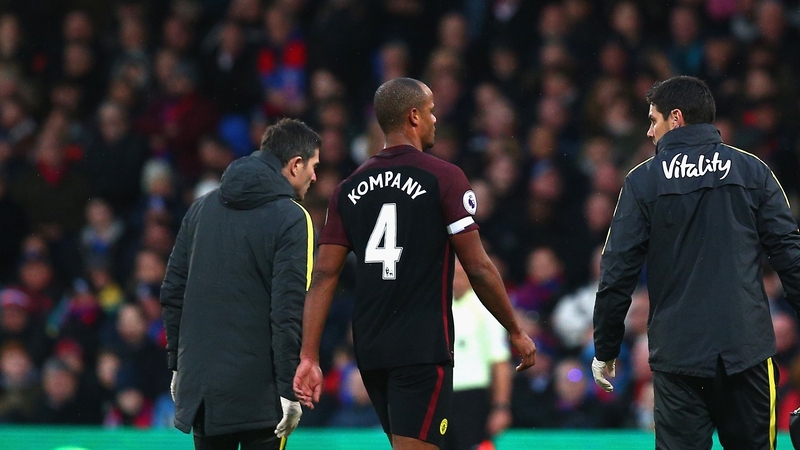 A leg injury has sidelined Vincent Kompany