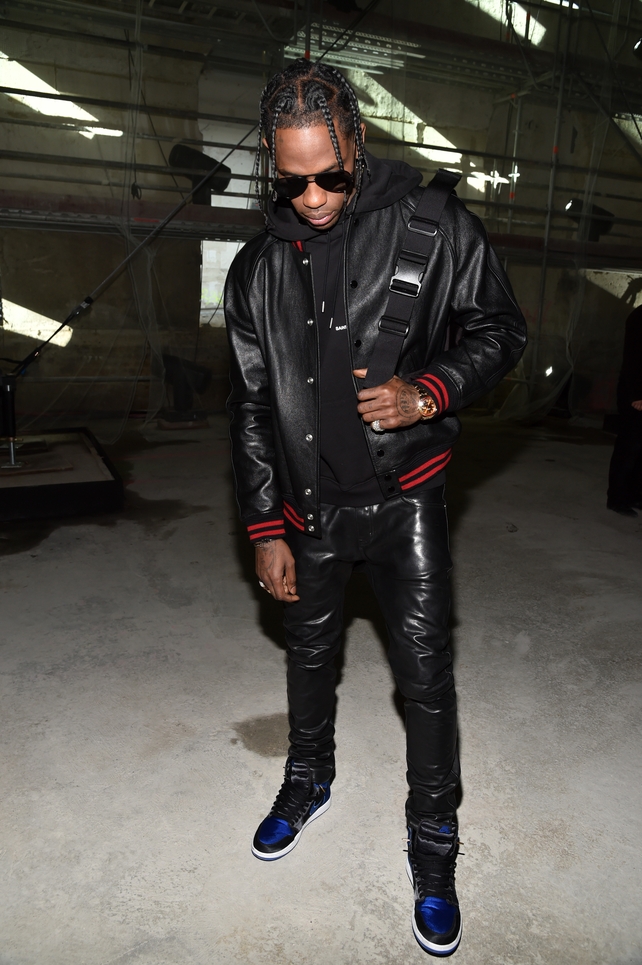 American rapper A$AP Rocky looking slick at the Saint Laurent Fashion Show.