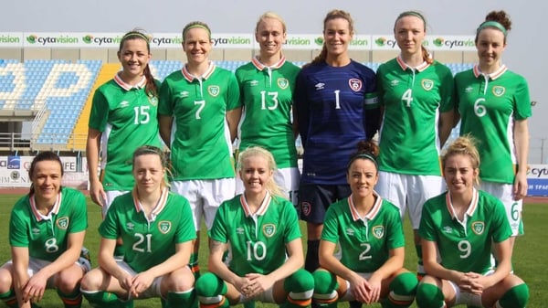 The Ireland team that faced the Czech Republic